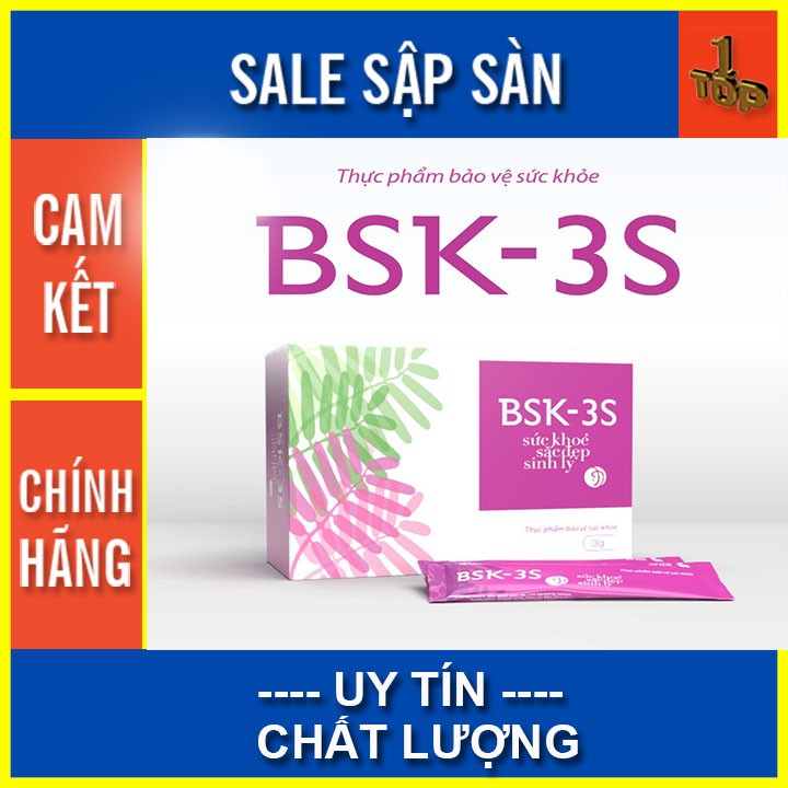 BSK-3S Viên uông Hỗ trợ sắc đẹp, tăng cường sức đề kháng, cải thiện sinh lý - Hộp 20 gói
