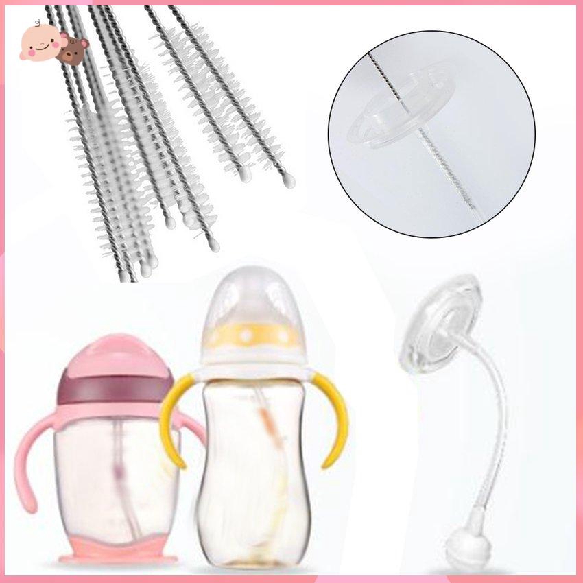 Bàn chải vệ sinh bình sữa cho bé bằng thép không gỉ thiết kế tiện lợi