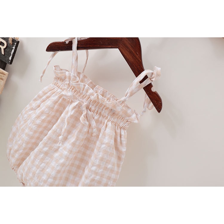 Bộ Áo Liền Quần Hai Dây Mùa Hè Dành Cho Bé Gái Sơ Sinh 0-24 Tháng Tuổi