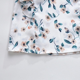 Bộ Áo Sơ Mi Cotton + Quần Short In Hoa Thời Trang Mùa Hè Dành Cho Bé Gái Sơ Sinh 2023