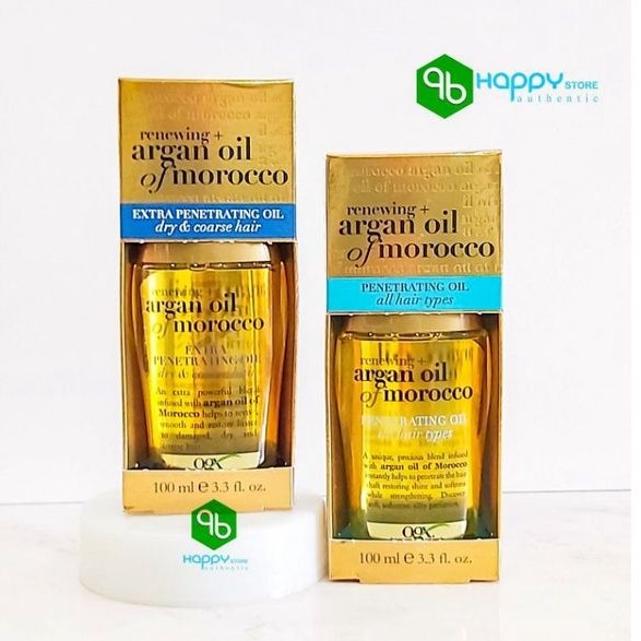 Gel tinh dầu dưỡng tóc OGX Renewing Argan Oil of Morocco Extra Penetrating Oil 100ml, USA
