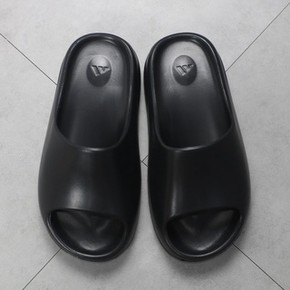 Dép nữ yz silde đen logo in