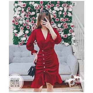 Đầm rút dây đính ngọc bigsize