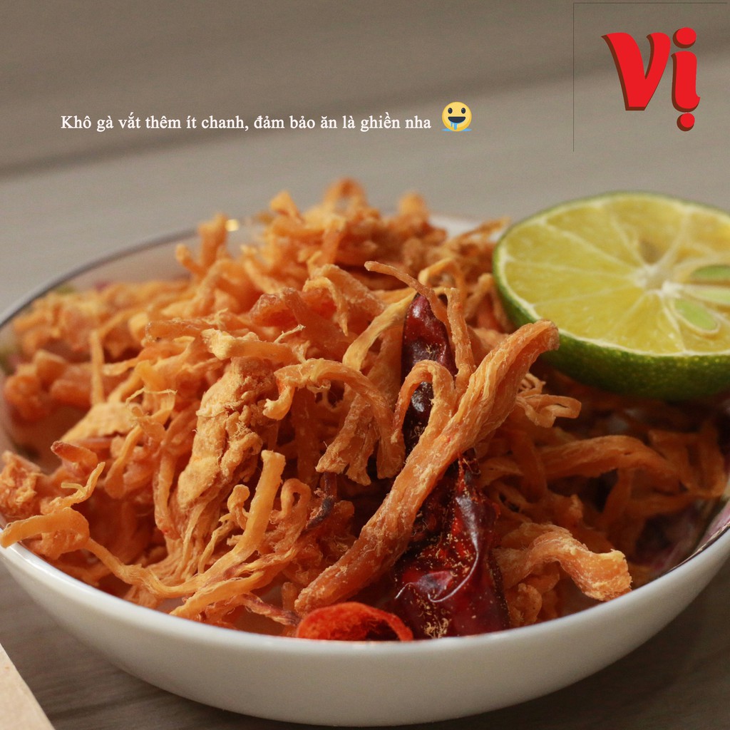 Khô gà lá chanh, cay chất lượng cao Vị ngon khó cưỡng túi giấy 50g | BigBuy360 - bigbuy360.vn