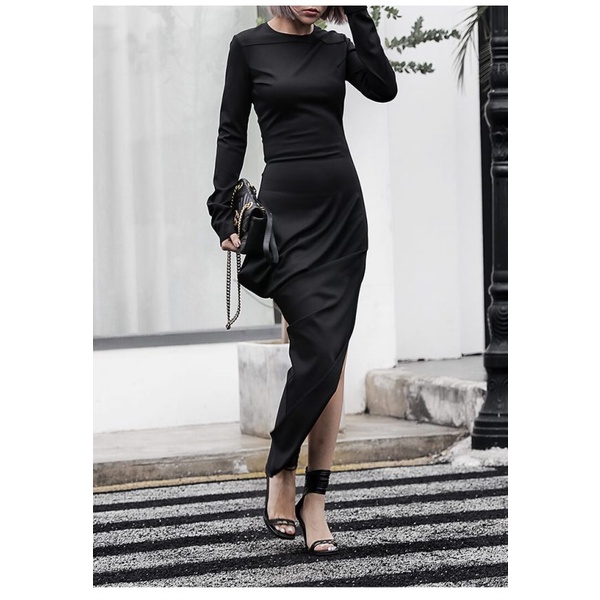 Váy đầm nữ dự tiệc thiết kế dáng ôm xẻ hông Gemmi Fashion, DK8305