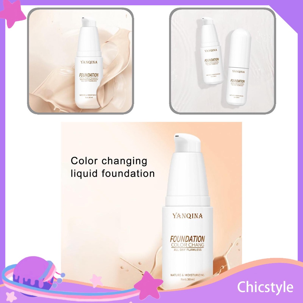 Kem nền che khuyết điểm dạng lỏng kiểm soát dầu thay đổi màu sắc
