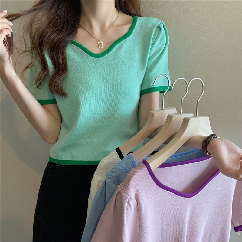 Áo Thun Nữ Totoro Cute Hình Trái Tim Form Đẹp Có Nhiều Màu Lựa Chọn Chất Dệt Kim