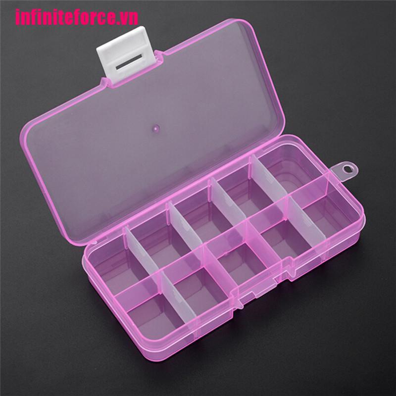 Hộp Nhựa Đựng Trang Sức Với 10 Ngăn Tiện Lợi