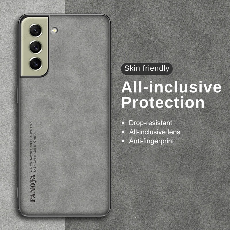 Ốp Điện Thoại Da Cừu Viền TPU Dẻo Sang Trọng Cho Samsung Galaxy S21 S20 FE Ultra Plus S21FE S21Ultra 5G