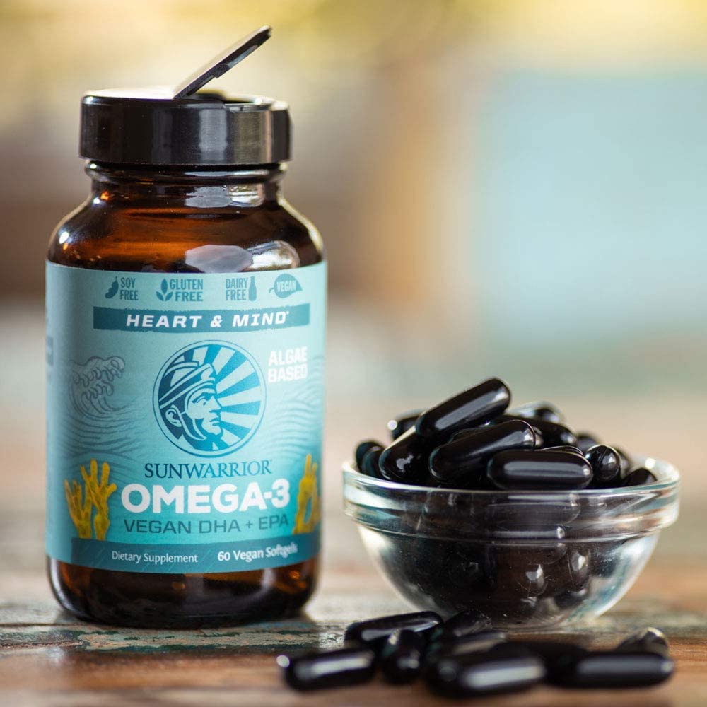 Viên uống bổ sung Omega 3 từ tảo, Omega 3 thực vật Sunwarrior, Sunwarrior vegan omega 3 DHA & EPA