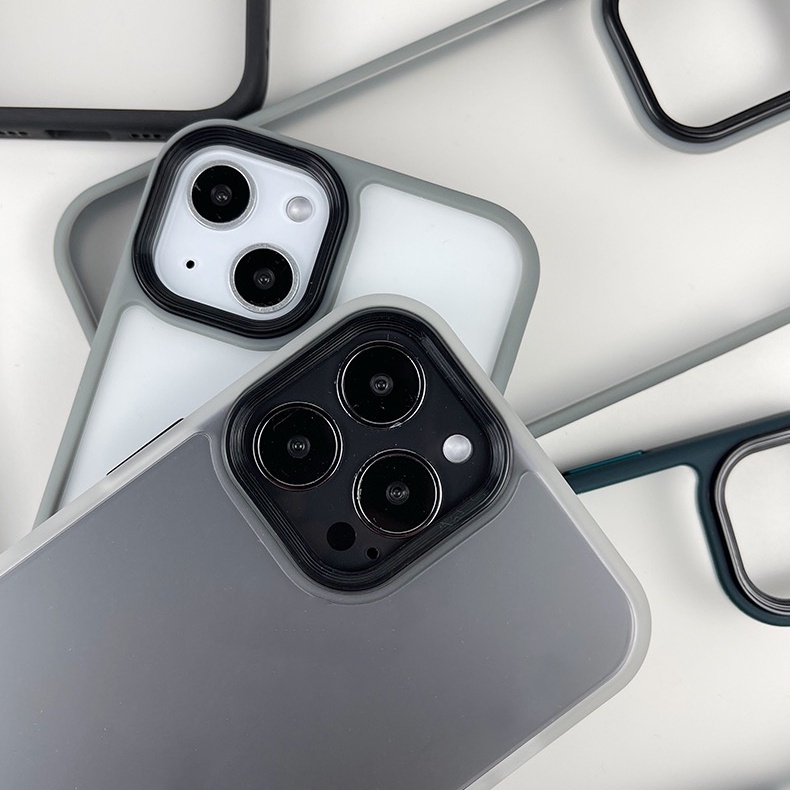 Ốp Điện Thoại Cho iPhone 14 Hàng Mới Sẵn Sàng!! Ốp Điện Thoại Hybrid Nhám + Nút Hợp Kim + Miếng Dán Bảo Vệ Camera Chống Sốc Chống Nhòe Cho iPhone 11 12 13 14 Pro Max