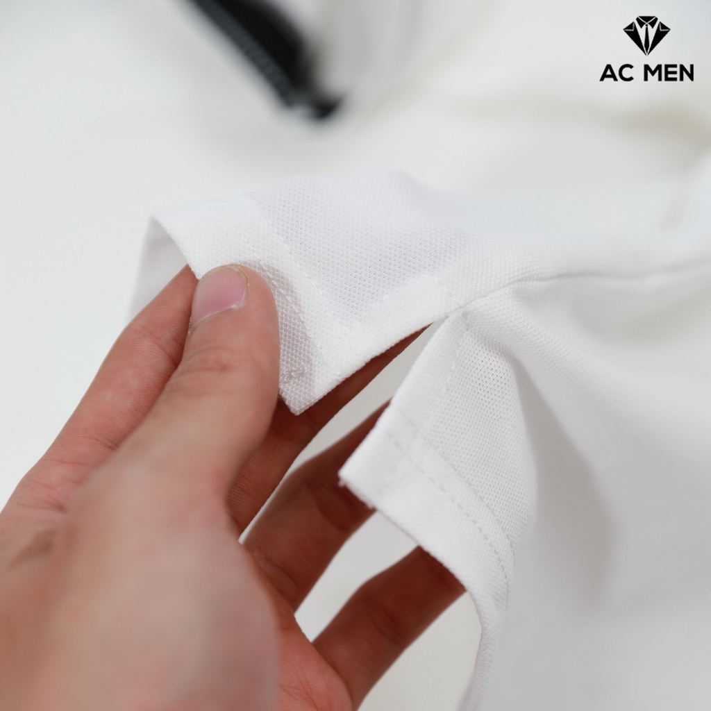 Áo Polo nam cổ bẻ cổ tay phối kiểu đơn giản, vải cá sấu Cotton xuất xịn, chuẩn form, sang trọng, lịch lãm AC MEN CB499TR