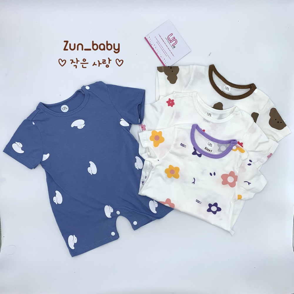 Bộ Body Hè Cho Bé Cộc Tay, Bộ Liền Thân, Body Đùi Bé Trai, Bé Gái Xuất Hàn Chất Liệu Cotton Cao Cấp - Zunbaby - BS023