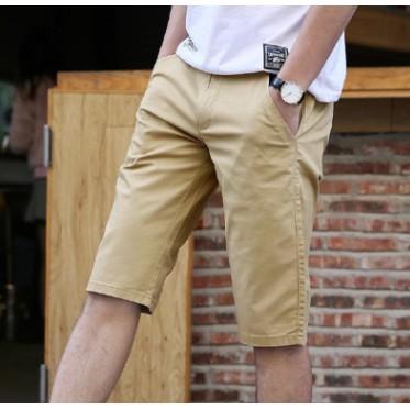 Quần ngố nam chất vải kaki mỏng nhẹ mặc mát trong mùa hè đi dạo phố, phong cách hàn quốc trẻ trung năng động