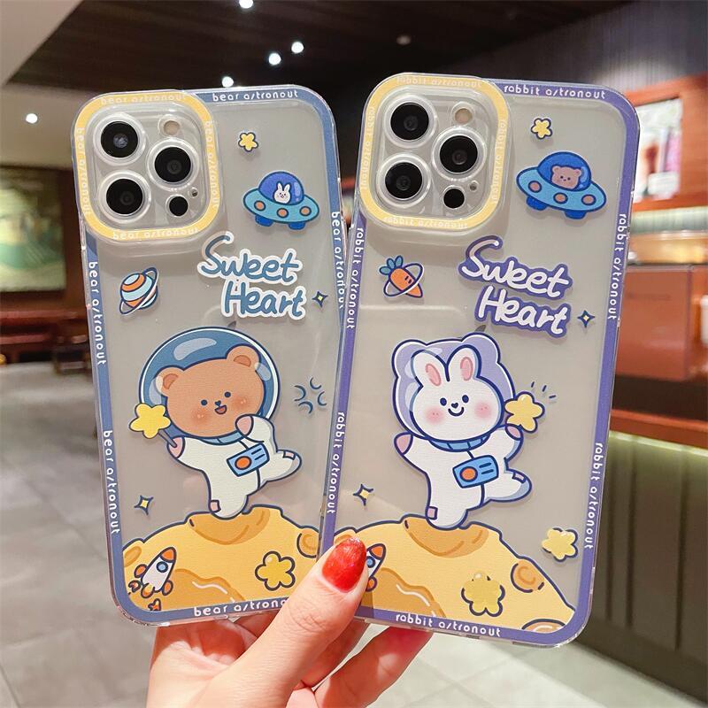 Ốp Điện Thoại Silicon In Hình Phi Hành Gia Cho iPhone 13 12 11 Pro XS Max SE3 XR X 13Mini 7 8 6S Plus SE 2022
