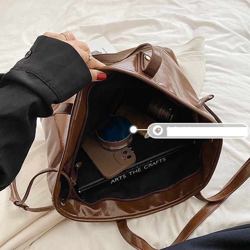 IELGY Túi Đeo Vai Cỡ Lớn Phong Cách retro Thời Trang Cho Nữ