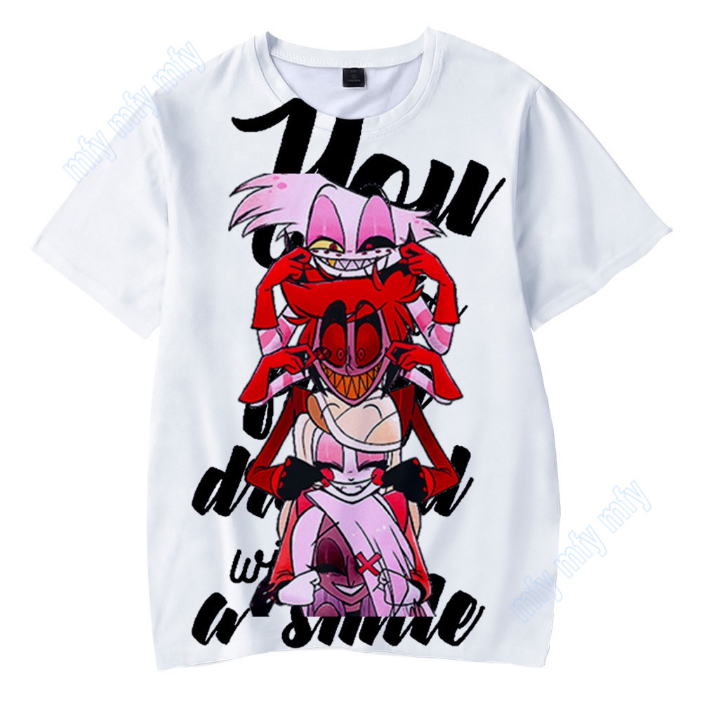 Áo Thun Thể Thao Tay Ngắn In Họa Tiết Anime Helluva Boss Thời Trang Cho Nam Và Nữ