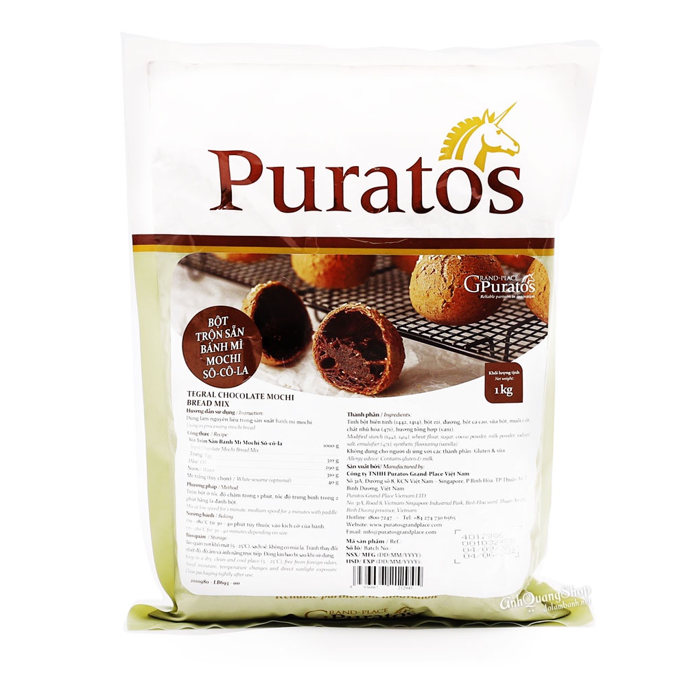 Bột bánh mì mochi socola Puratos 1kg