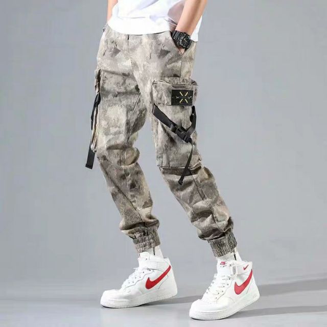 (Sẵn camo đậm L) Quần jogger túi hộp unisex nam nữ boxpant ulzzang camo hiphop