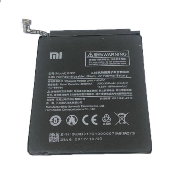 [SHIPNOW] Pin thay xịn Xiaomi Redmi Note 5/ Note 5A 3000mAh( BN31 ) zin - Bảo hành 6 tháng