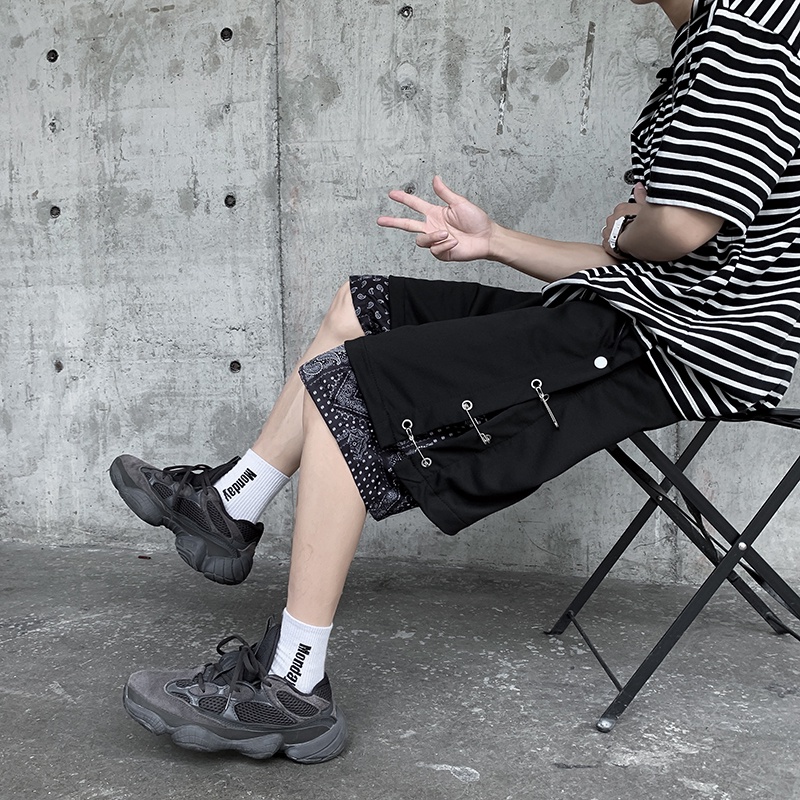 Quần short thể thao phong cách hip hop Hàn Quốc thời trang cho nam