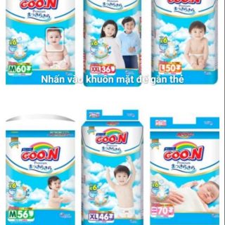 (cắt tem) tã dán/quần goon premium size nb70/s64/m60/m56/l50/l46/xl46/xl42/xxl36/xxxl26