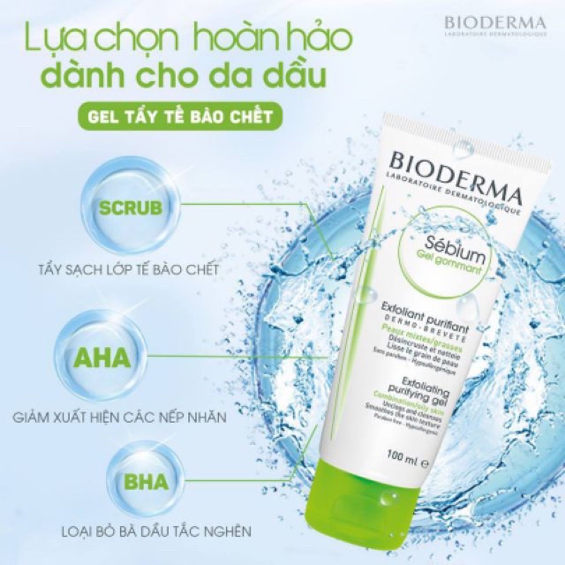 Tẩy tế bào chết Bioderma Gel gommant 100ml