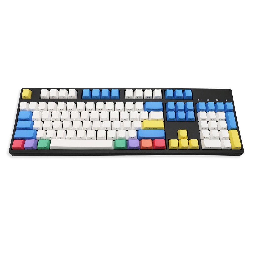 Bàn phím cơ màu PBT keycap IKBC màu phấn phù hợp với 104 phím, mặt khắc 108/87 màu