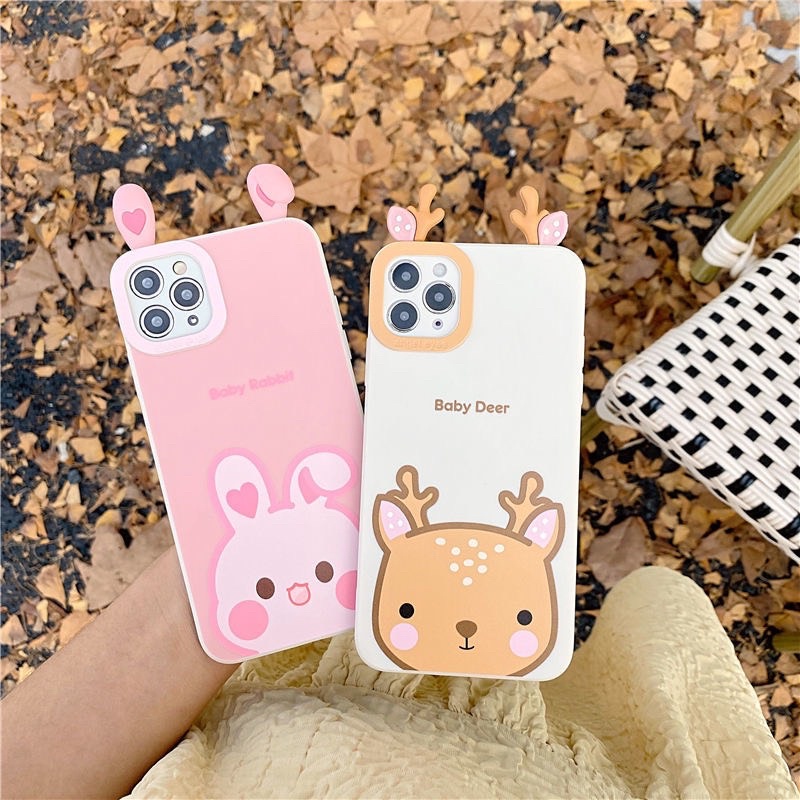 Ốp điện thoại tai thỏ viền chống sốc bảo vệ camera TPU/ Full các dòng iphone/samsung/oppo/vivo/vsmart/xiaomi/...