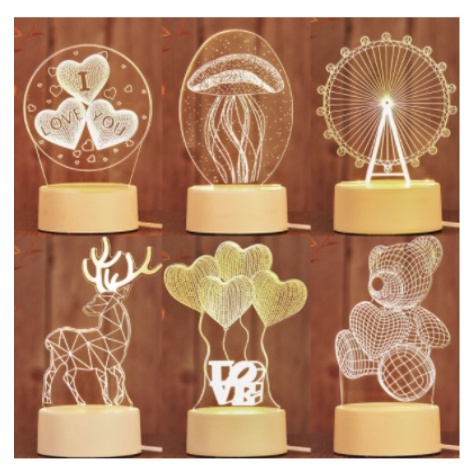 Đèn 3D Chụp Ảnh Mẫu Nail-Đèn Gấu 3D