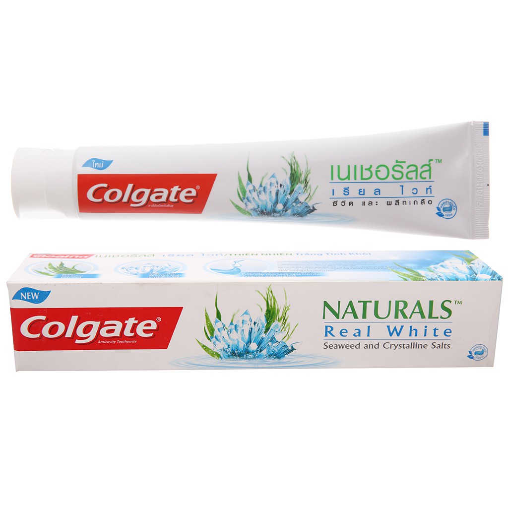 Kem đánh răng trắng răng Colgate Naturals Seaweed and Crystalline Salts 180g