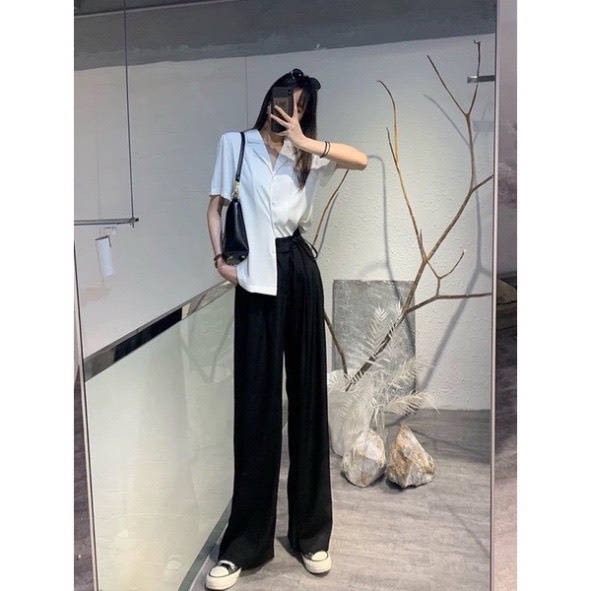 Quần Tây Ống Rộng Thắt Nơ Lệch | Smide Clothing