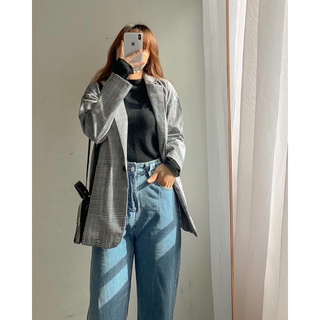 Áo blazer sọc caro Ulzzang (Có ảnh thật-hàng sẵn)