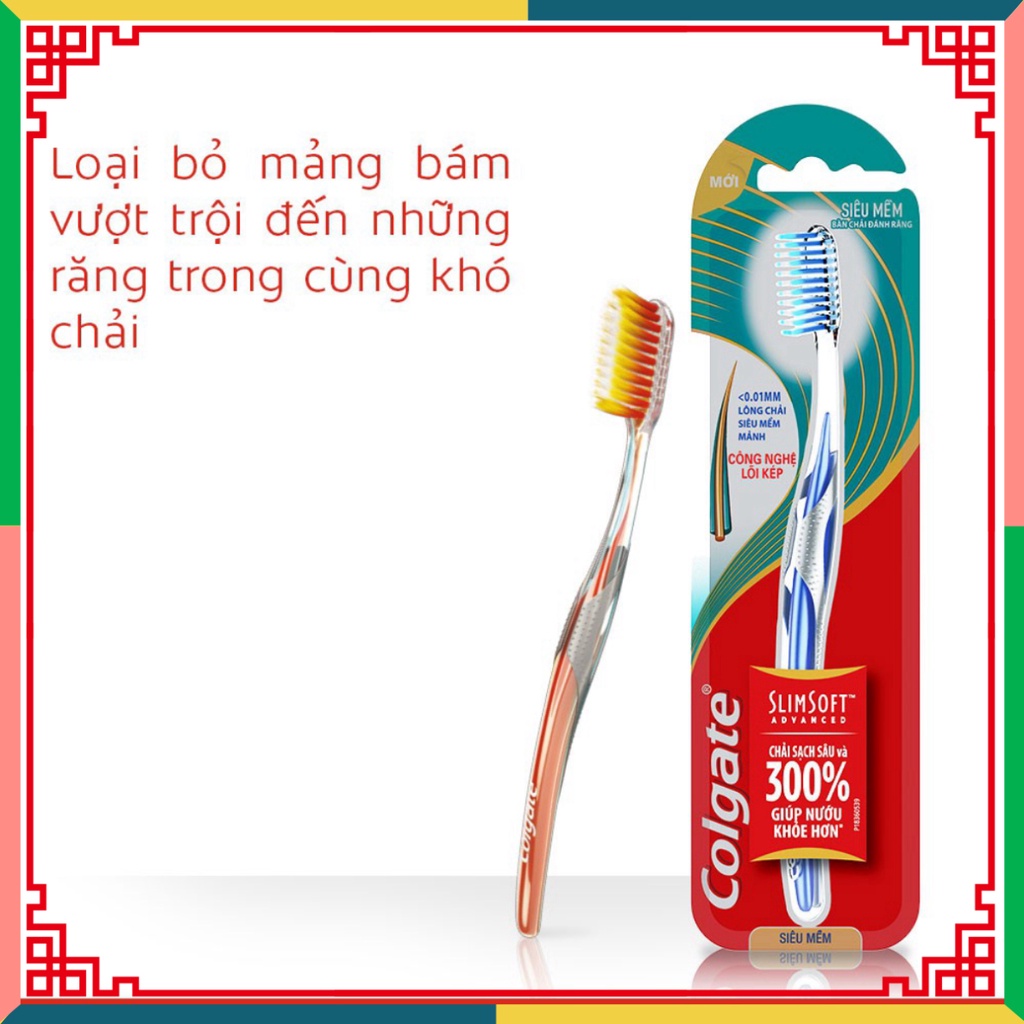 Bàn Chải Đánh Răng Colgate SlimSoft Advanced dẻo quẹo mảnh dưỡng nướu ( Đại lý Ngọc Toản)