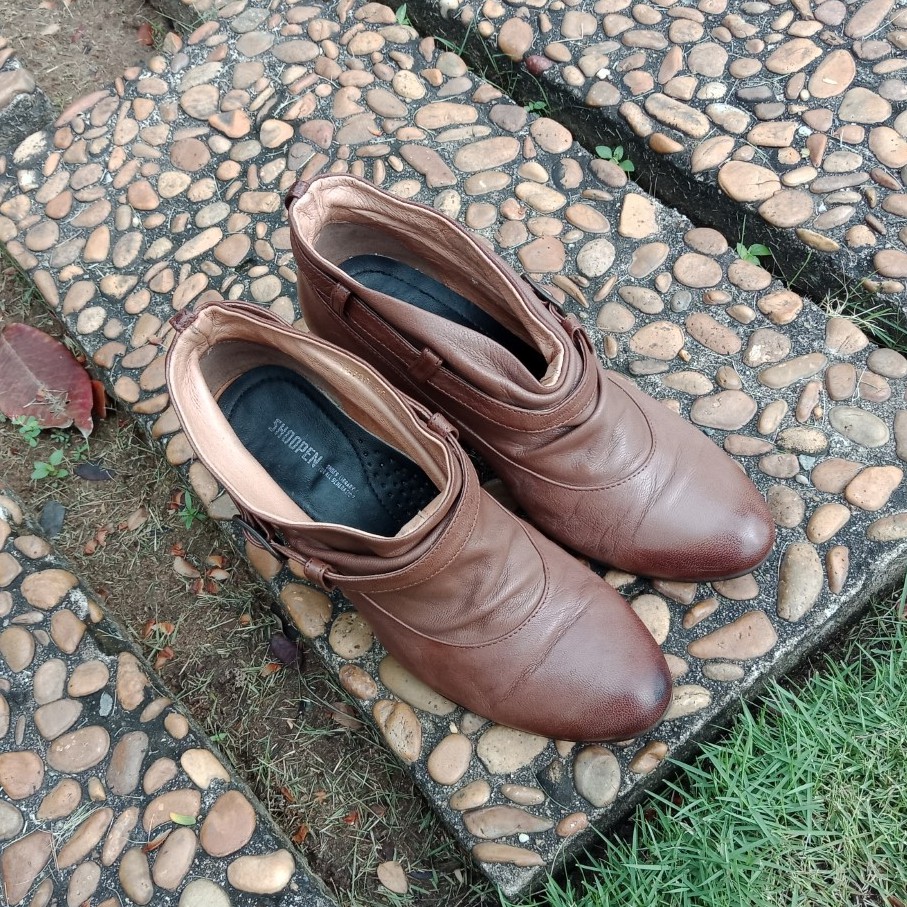Boot da thật size 37 hiệu Shoopen Second-hand - Đồ Si Bon- Bốt