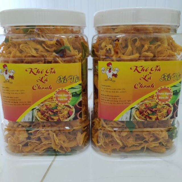 1kg khô gà lá chanh = 2 hũ khô gà loại 1
