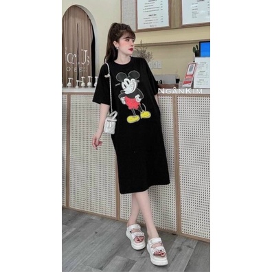 (Mẫu Mới) Mẫu HOT Đầm Cotton Dáng Suông Có In Hình Siêu Dễ Thương Mặc Nhà Đi Chơi Thoải Mái Siêu Đẹp UP h.h.p