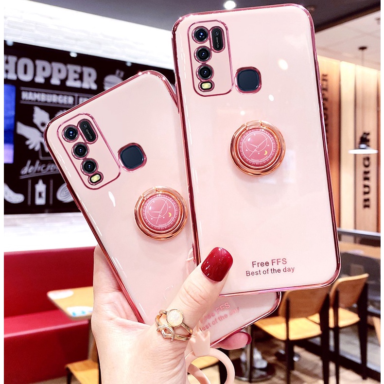 ỐP LƯNG SILICON VIVO Y30, Y30I, Y50 KÈM IRING SANG TRỌNG