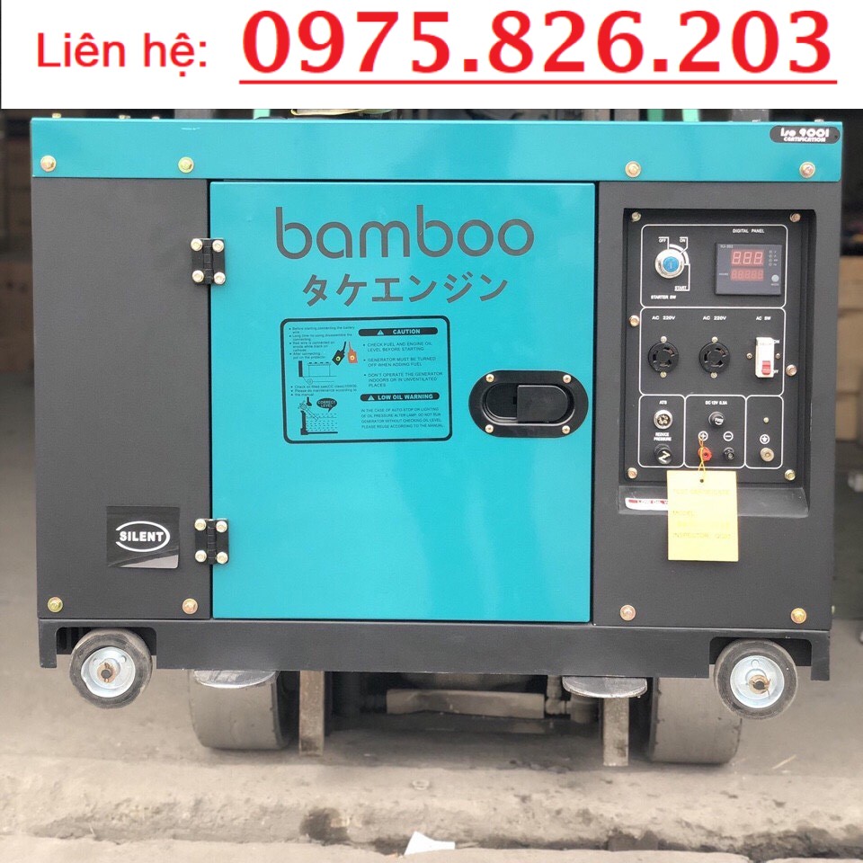 Máy Phát Điện Chạy Dầu 8kw Bamboo 9800ET Chống Ồn