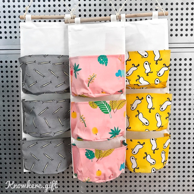 Túi 3 Ngăn Canvas Trang Trí Phòng Ngủ