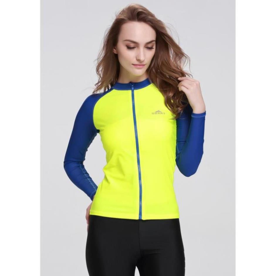 LẺ ÁO BƠI NỮ DÀI TAY KÉO KHÓA thun lạnh dày đẹp hàng SBART  ཾ ་ * new | BigBuy360 - bigbuy360.vn