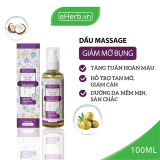 Dầu Massage Giảm Mỡ Bụng Hỗ Trợ Làm Tan Mỡ, Dưỡng Da Mềm Mịn Từ 8 Loại Dầu Thiên Nhiên MILAGANICS 100ml (Chai)