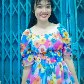 Đầm hoa nổi 90k