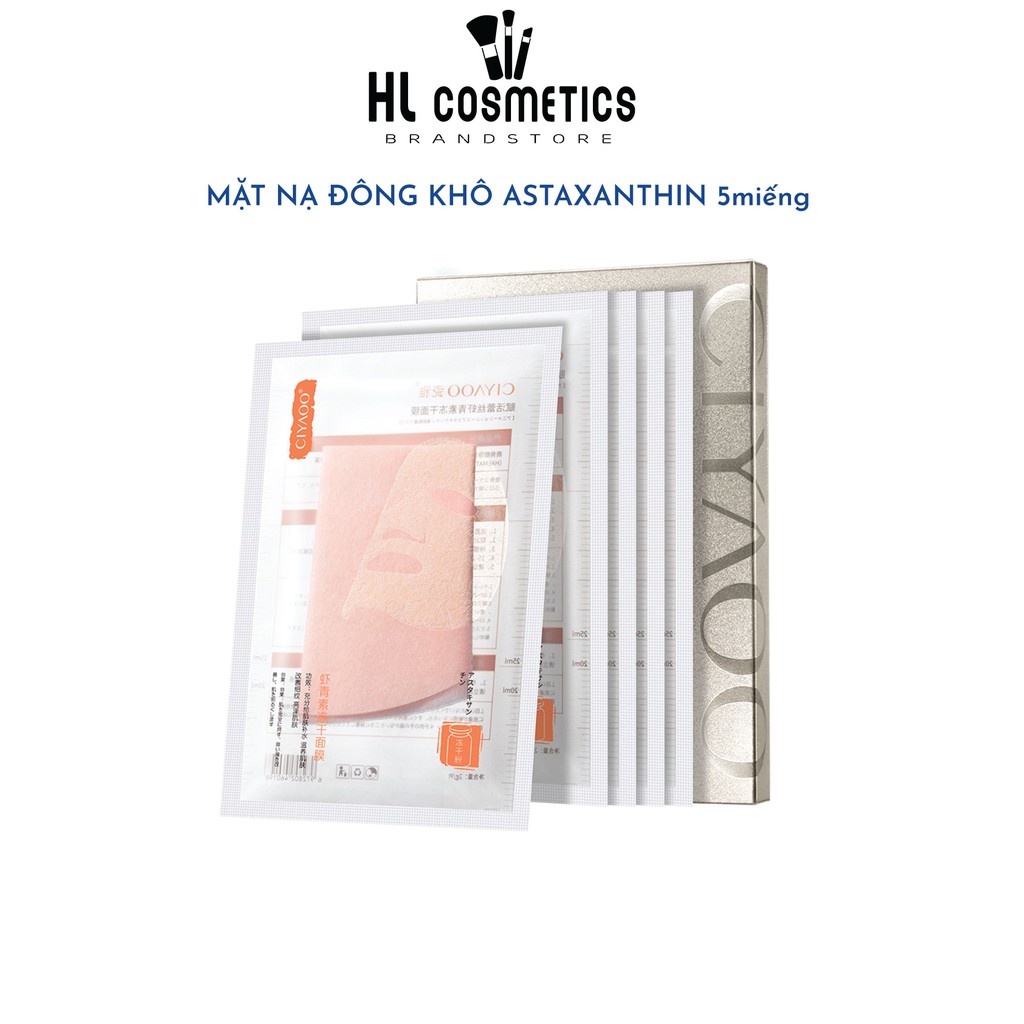 MẶT NẠ ĐÔNG KHÔ CIYAOO ASTAXANTHIN DƯỠNG ẨM PHỤC HỒI DA Hộp 5 miếng QX0012