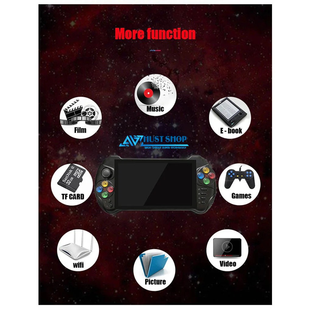 Máy Chơi Game X15 Hệ Điều Hành Android 7.0 Hỗ Trợ Full game PSP/PS1/N64 Cân God Of War/PUBG Màn Hình Cảm Ứng | BigBuy360 - bigbuy360.vn