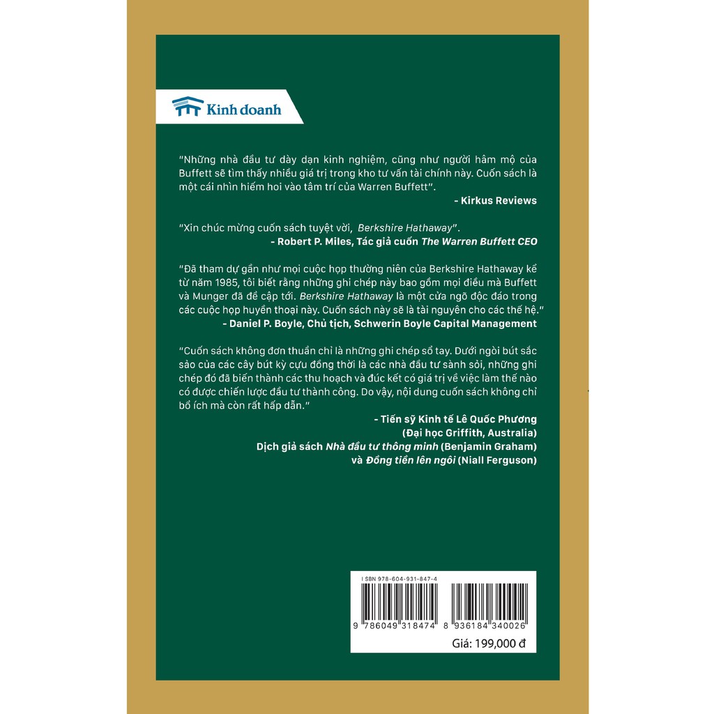 Sách - Berkshire Hathaway: Những bài học tuyệt vời từ Warren Buffett và Charlie Munger tại Đại hội cổ đông thường niên c