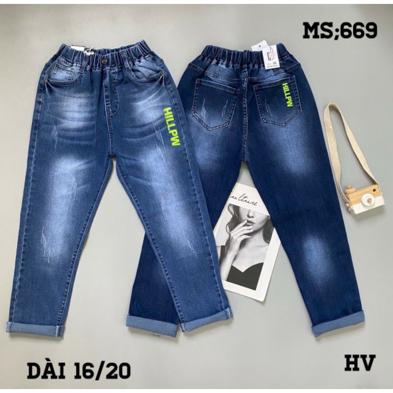 Quần jean dài cao cấp bé trai từ 28kg đến 55kg