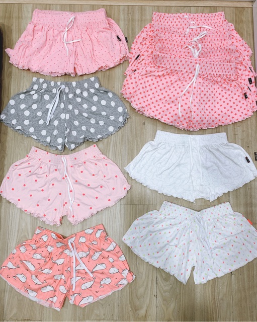QUẦN ĐÙI NGỦ THUN HOẠ TIẾT NỮ XUẤT XỨ THÁI LAN
