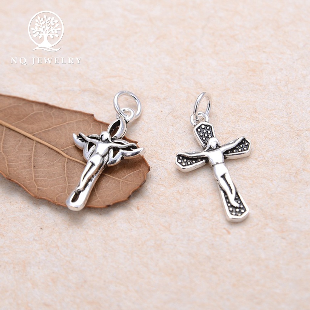 Charm bạc thánh giá chúa Jesus - NQ Jewelry