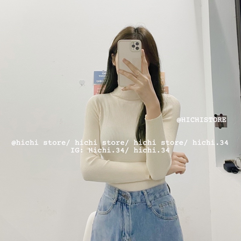 áo len cổ lọ body xịn ẢNH THẬT VIDEO mùa đông hichi | BigBuy360 - bigbuy360.vn